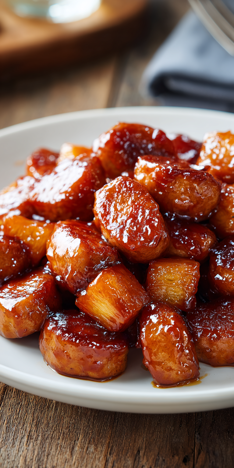 Pineapple Brown Sugar Mississippi Lil’ Smokies Bites served warm with cozy spices