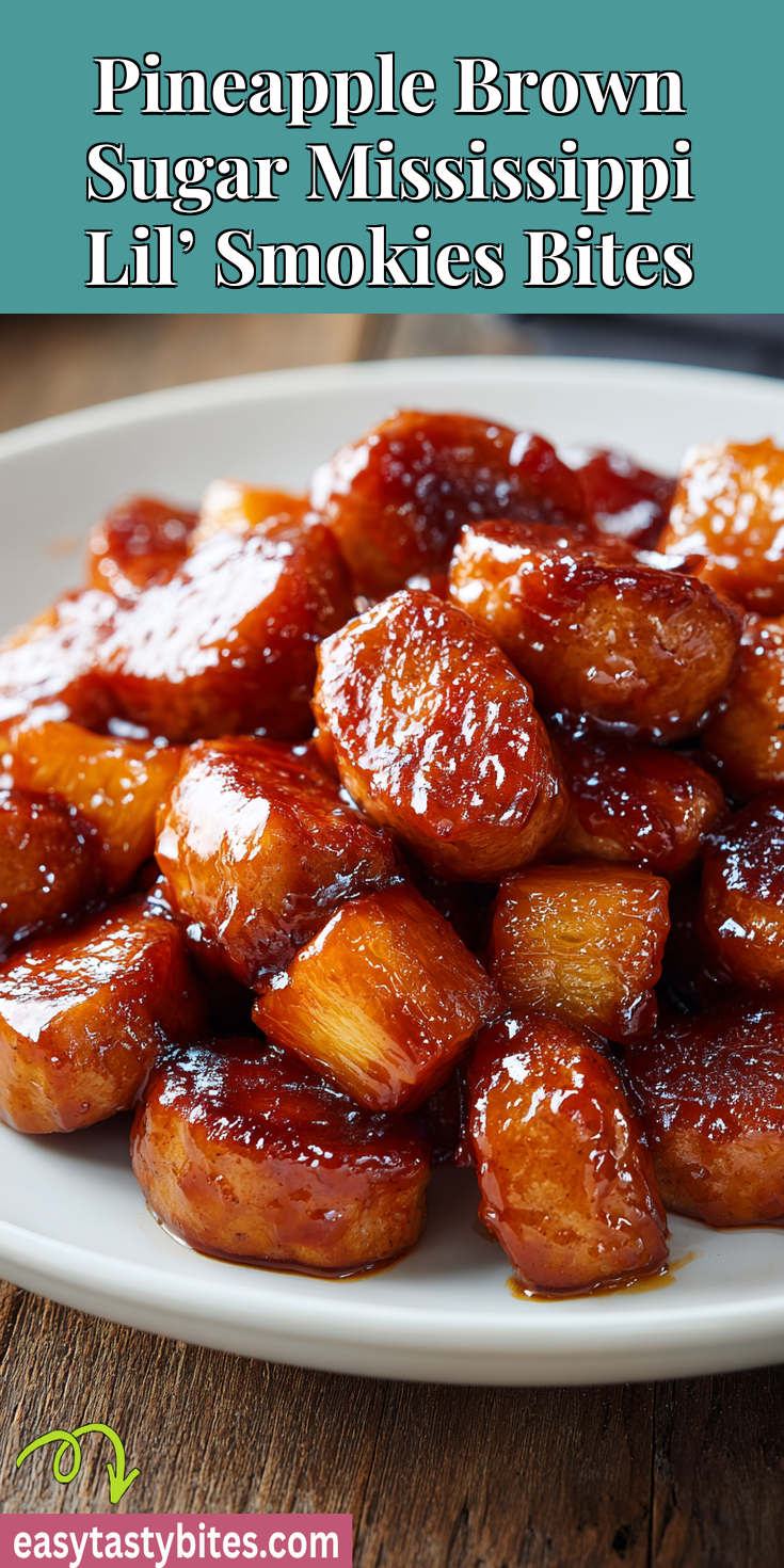 Pineapple Brown Sugar Mississippi Lil’ Smokies Bites served warm with cozy spices