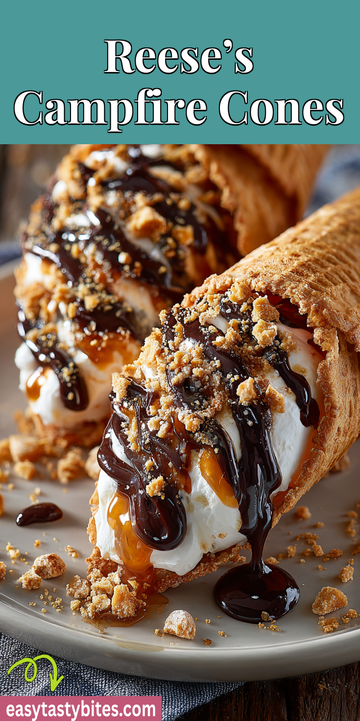 Reese’s Campfire Cones served warm with cozy spices