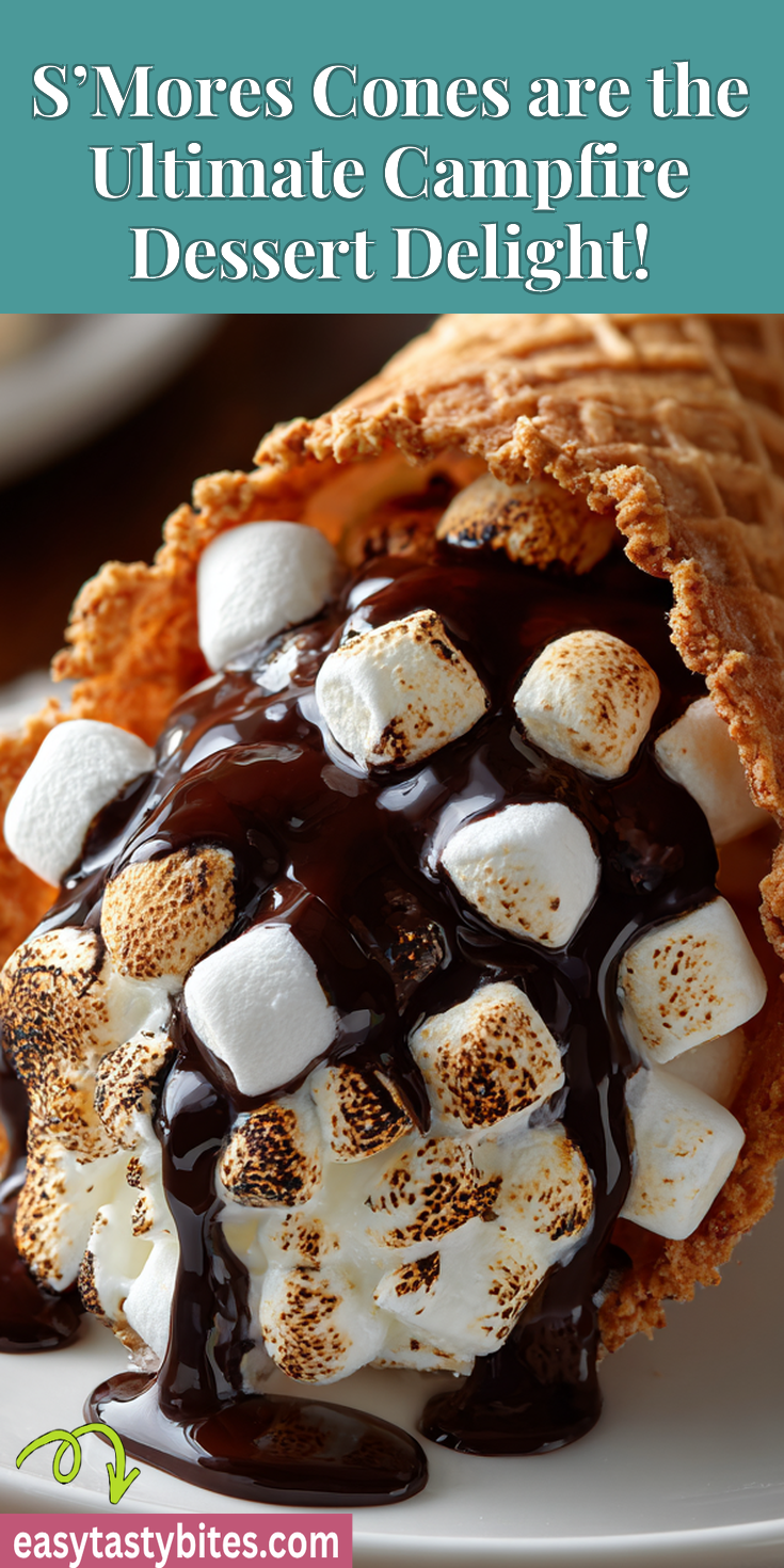 S’Mores Cones are the Ultimate Campfire Dessert Delight! served warm with cozy spices