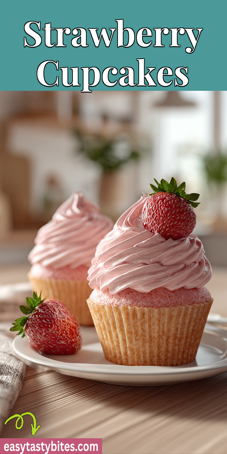 Strawberry Cupcakes served warm with cozy spices