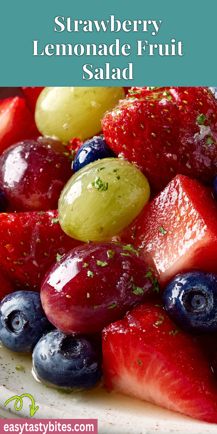 Strawberry Lemonade Fruit Salad served warm with cozy spices