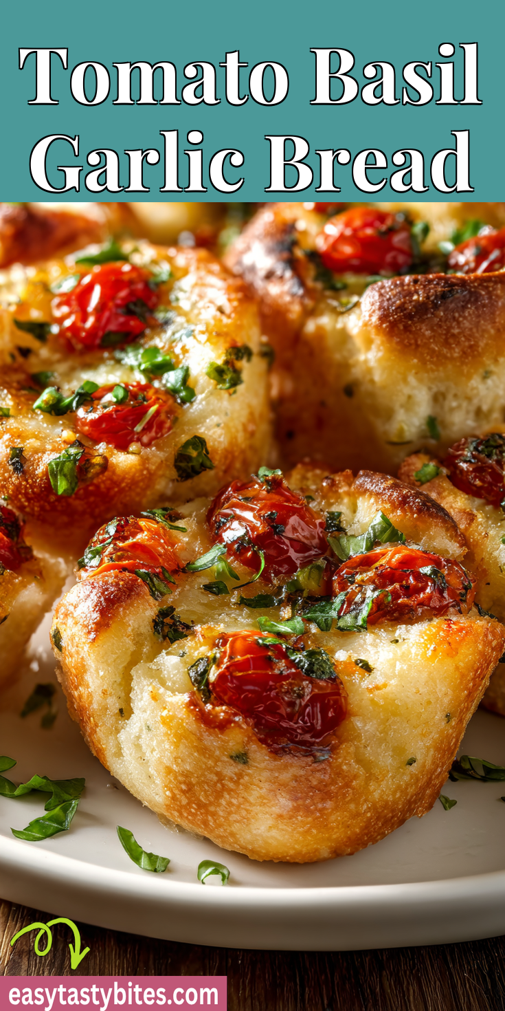 Tomato Basil Garlic Bread served warm with gentle spices and a cozy aroma