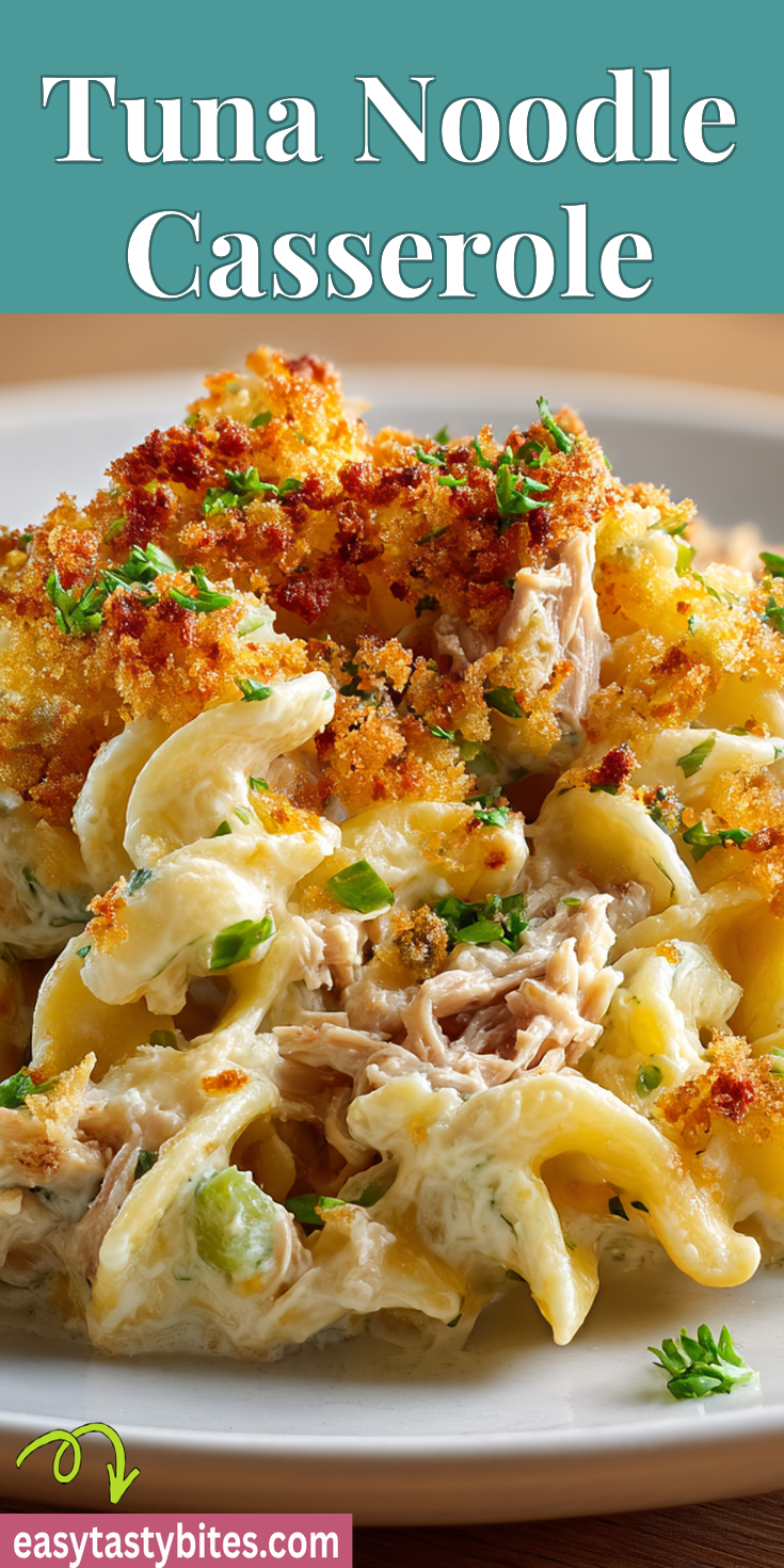 Tuna Noodle Casserole served warm with cozy spices