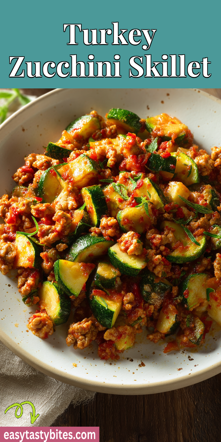 Turkey Zucchini Skillet served warm with cozy spices