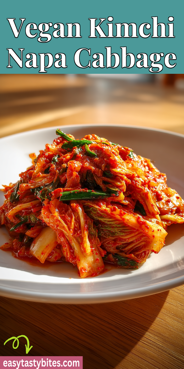 Vegan Kimchi Napa Cabbage served warm with cozy spices